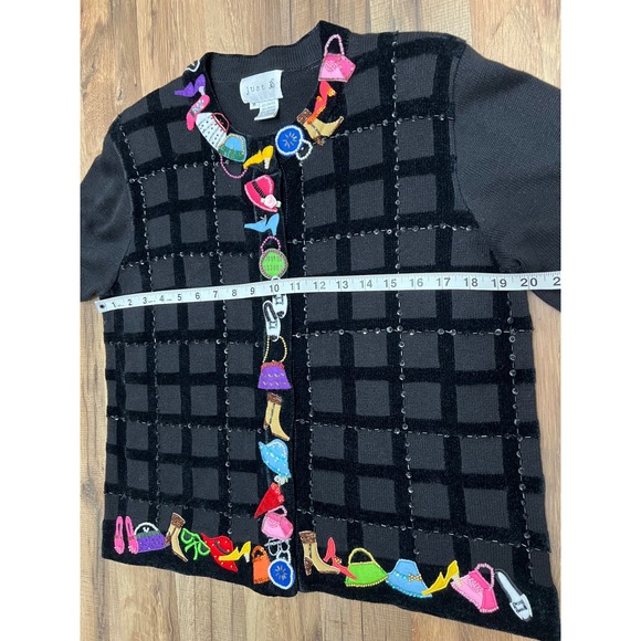 Just B Embellished Cardigan M | 43% Rayon | Novelty Shoes & Bags Sweater‎ - Picture 5 of 6